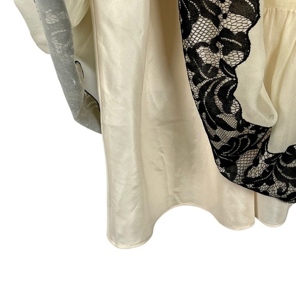 ALICE BY TEMPERLEY FLORAL LACE COQUETTE CABARET BUTTON DOWN SLIP DRESS - Picture 12 of 15